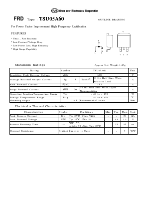 TSU05A60 Datasheet PDF Nihon Inter Electronics