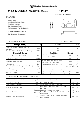 PD50F4 Datasheet PDF Nihon Inter Electronics