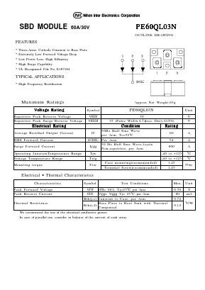 PE60QL03N Datasheet PDF Nihon Inter Electronics