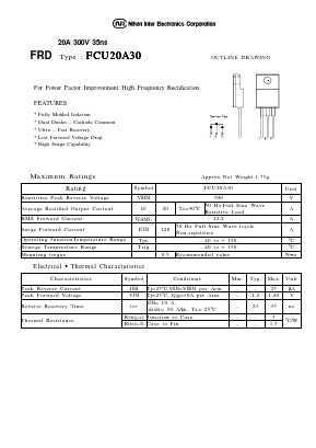 FCU20A30 Datasheet PDF Nihon Inter Electronics