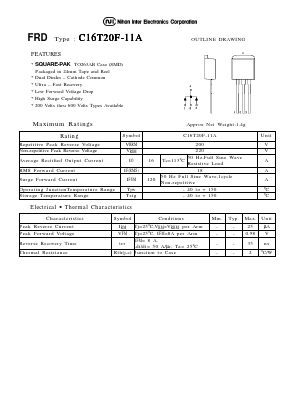 C16T20F-11A Datasheet PDF Nihon Inter Electronics