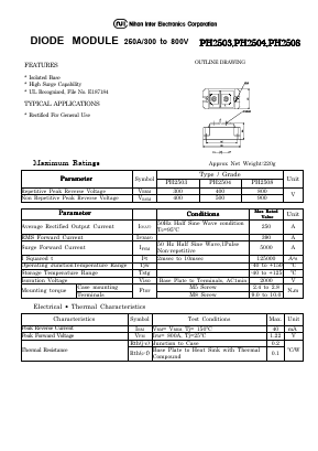 PH2508 Datasheet PDF Nihon Inter Electronics