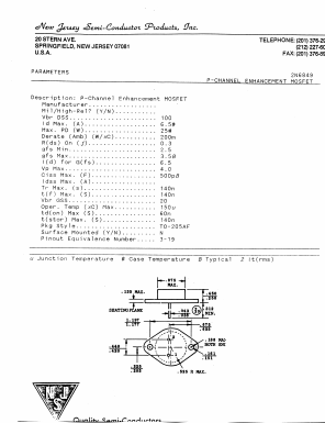 2N6849 Datasheet PDF New Jersey Semiconductor