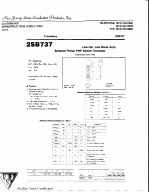 2SB737 Datasheet PDF New Jersey Semiconductor