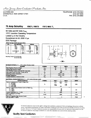 VSK71 Datasheet PDF New Jersey Semiconductor