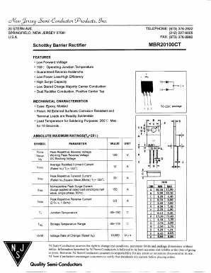 MBR20100CT Datasheet PDF New Jersey Semiconductor