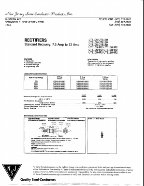 UT8140 Datasheet PDF New Jersey Semiconductor
