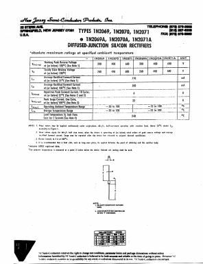 1N2069 Datasheet PDF New Jersey Semiconductor