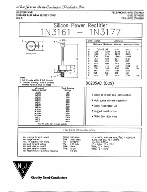 1N3173 Datasheet PDF New Jersey Semiconductor