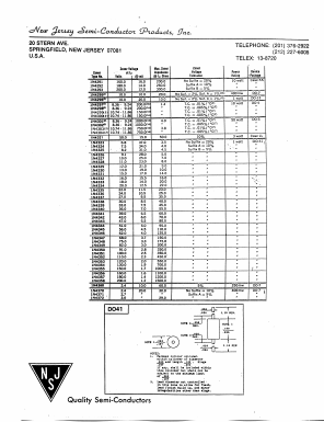 1N4302 Datasheet PDF New Jersey Semiconductor