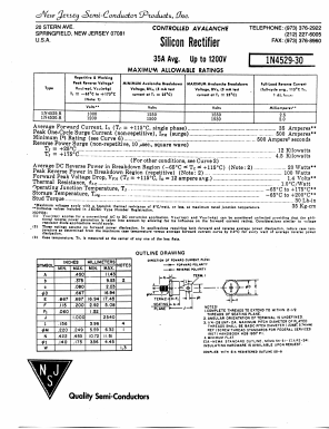 1N4530R Datasheet PDF New Jersey Semiconductor