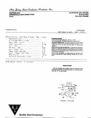 1N4560RB Datasheet PDF New Jersey Semiconductor
