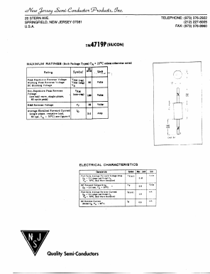 1N4719P Datasheet PDF New Jersey Semiconductor