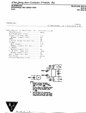 1N4816 Datasheet PDF New Jersey Semiconductor