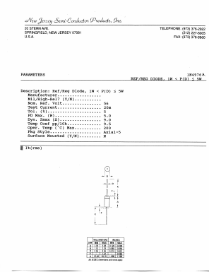 1N4976A Datasheet PDF New Jersey Semiconductor