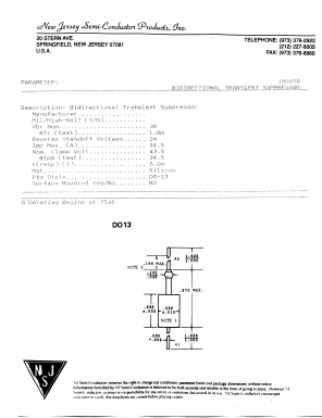 1N6050 Datasheet PDF New Jersey Semiconductor