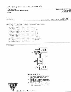 1N6054A Datasheet PDF New Jersey Semiconductor