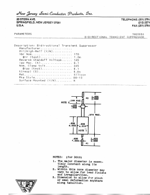 1N6058A Datasheet PDF New Jersey Semiconductor