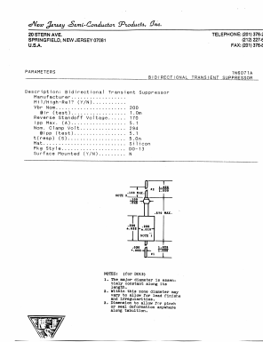 1N6071A Datasheet PDF New Jersey Semiconductor