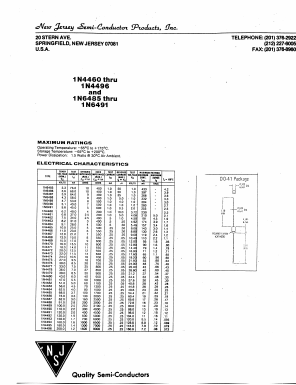 1N4495 Datasheet PDF New Jersey Semiconductor
