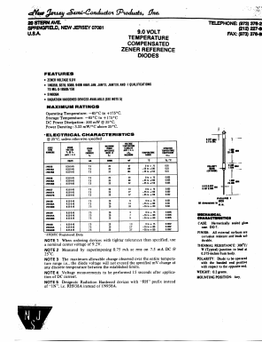 1N939 Datasheet PDF New Jersey Semiconductor