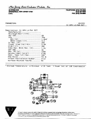 2N1593 Datasheet PDF New Jersey Semiconductor