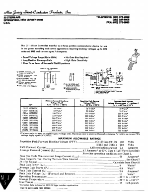 2N2619 Datasheet PDF New Jersey Semiconductor