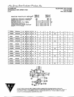 2N2419A Datasheet PDF New Jersey Semiconductor