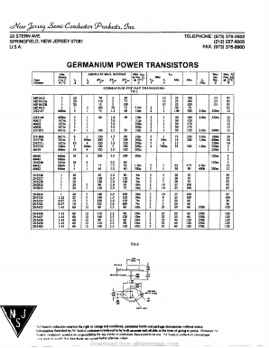 2N2147 Datasheet PDF New Jersey Semiconductor