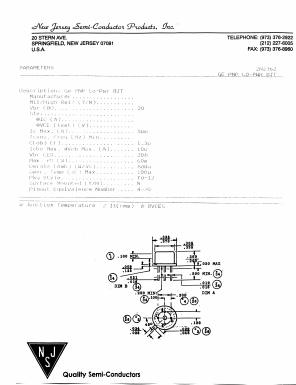 2N2362 Datasheet PDF New Jersey Semiconductor