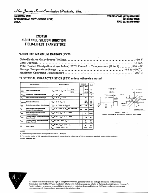 2N3456 Datasheet PDF New Jersey Semiconductor
