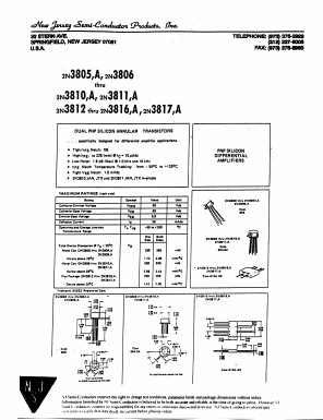 2N3817A Datasheet PDF New Jersey Semiconductor