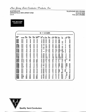 2N1116 Datasheet PDF New Jersey Semiconductor