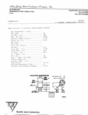 2N4352 Datasheet PDF New Jersey Semiconductor