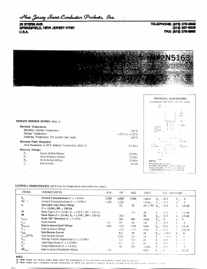 2N5163 Datasheet PDF New Jersey Semiconductor