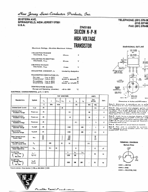 2N5189 Datasheet PDF New Jersey Semiconductor