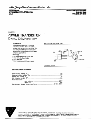 2N5552 Datasheet PDF New Jersey Semiconductor