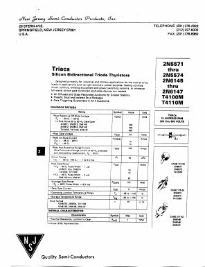 T4100M Datasheet PDF New Jersey Semiconductor