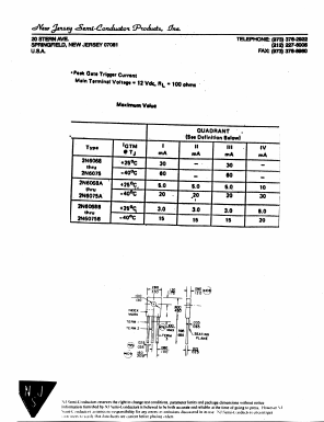 2N6072B Datasheet PDF New Jersey Semiconductor