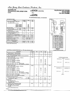 2N6342A Datasheet PDF New Jersey Semiconductor
