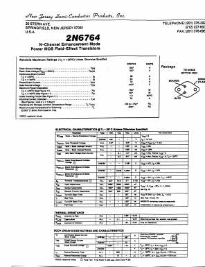 2N6764 Datasheet PDF New Jersey Semiconductor