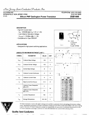 B1495 Datasheet PDF New Jersey Semiconductor