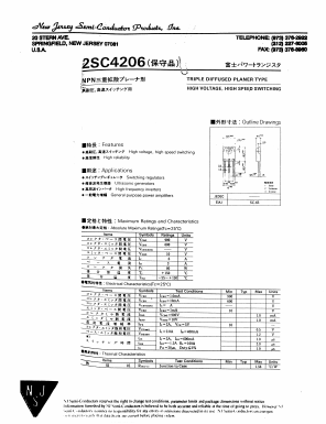 2SC4206 Datasheet PDF New Jersey Semiconductor