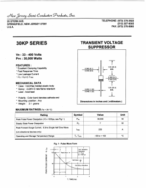 30KP170 Datasheet PDF New Jersey Semiconductor