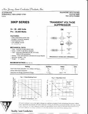 30KP28A Datasheet PDF New Jersey Semiconductor