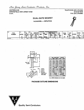 3N200 Datasheet PDF New Jersey Semiconductor