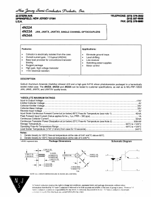 JAN4N22A Datasheet PDF New Jersey Semiconductor
