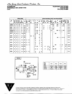 BF181 Datasheet PDF New Jersey Semiconductor