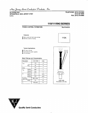 111RKI120 Datasheet PDF New Jersey Semiconductor