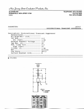 1N5907 Datasheet PDF New Jersey Semiconductor